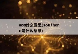 sout
ern什么意思(southern是什么意思)